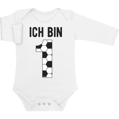 1 Geburtstag Fußball Eins zum Ersten Geburtstag Geschenk Baby Langarm Body