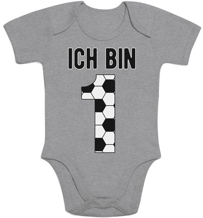 1 Geburtstag Junge Fußball Eins zum 1st Birthday Geschenk Baby Body Kurzarm-Body