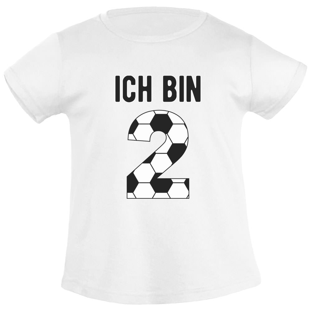 Ich bin 2 - Geburtstag Fußball Geschenk Geburtstagskind Mädchen T-Shirt