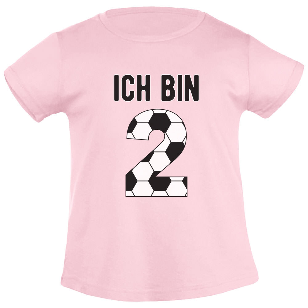 Ich bin 2 - Geburtstag Fußball Geschenk Geburtstagskind Mädchen T-Shirt