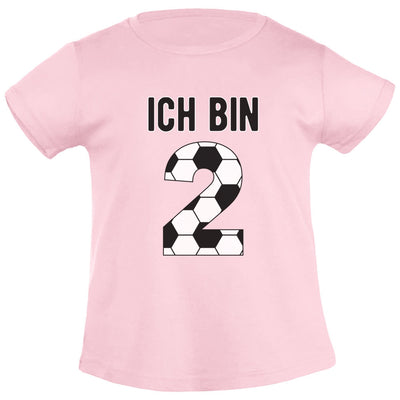 Ich bin 2 - Geburtstag Fußball Geschenk Geburtstagskind Mädchen T-Shirt