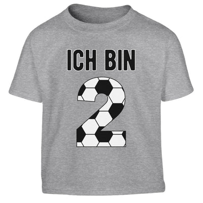 Ich bin 2 - Geburtstag Fußball Geschenk Geburtstagskind Kinder Jungen T-Shirt