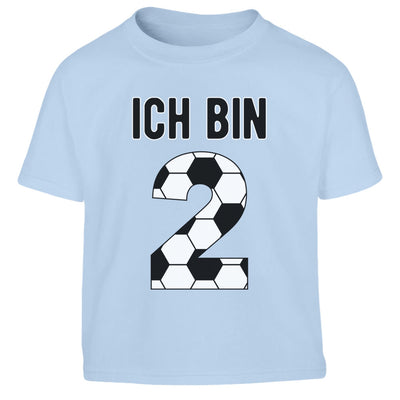 Ich bin 2 - Geburtstag Fußball Geschenk Geburtstagskind Kinder Jungen T-Shirt