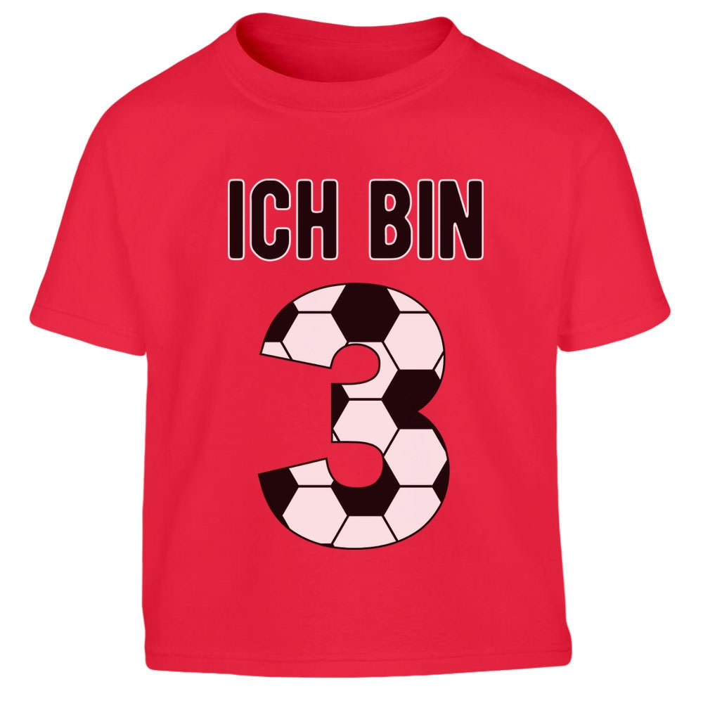 Ich bin 3 Jahre Fussball Geschenk Kinder Jungen T-Shirt