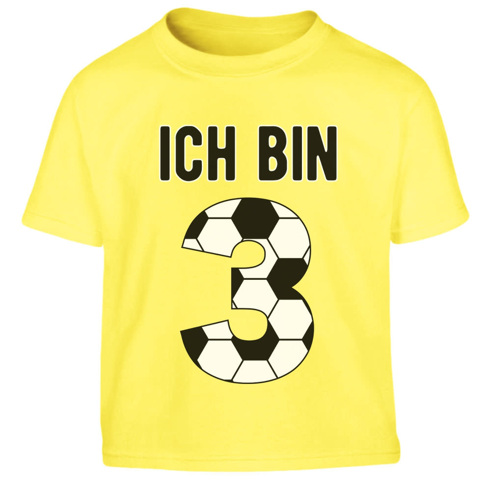 Ich bin 3 Jahre Fussball Geschenk Kinder Jungen T-Shirt