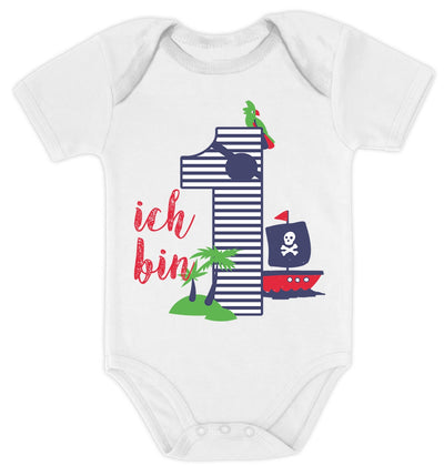 Shirtgeil 1 Jahr Geburtstag Piraten Geschenk Baby Body Kurzarm-Body