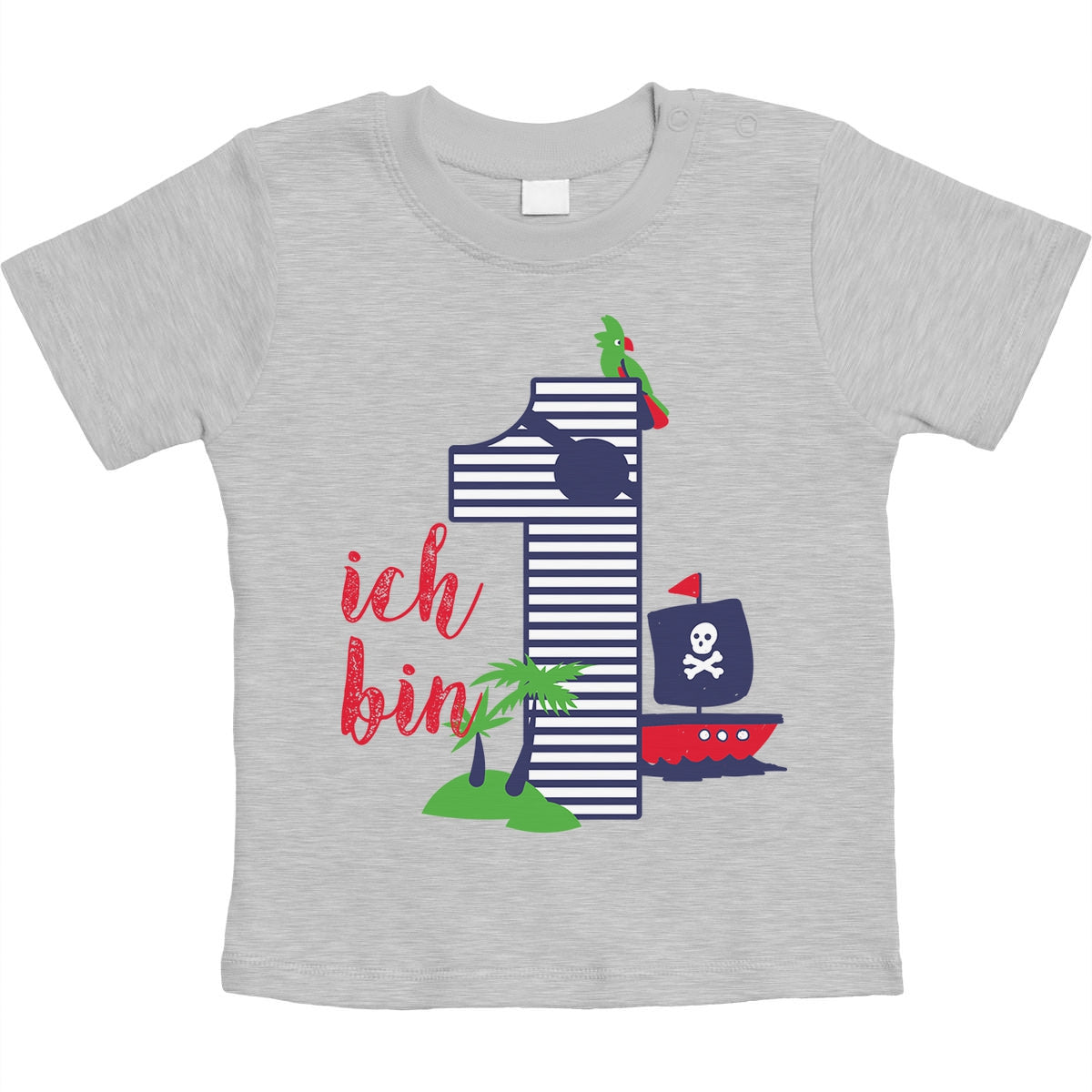 Shirtgeil 1 Jahr Geburtstag Piraten Geschenk Unisex Baby T-Shirt Gr. 66-93