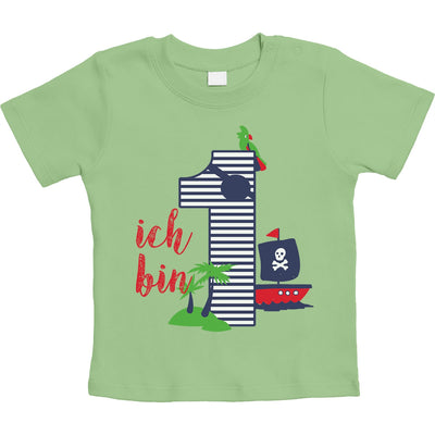 Shirtgeil 1 Jahr Geburtstag Piraten Geschenk Unisex Baby T-Shirt Gr. 66-93