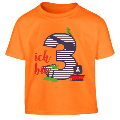 Ich bin Drei Piraten Geburtstag Geschenk 3 Jahre Kinder Jungen T-Shirt