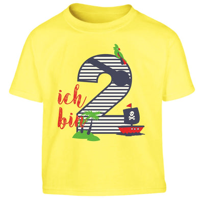 Ich bin zwei Piraten Geschenk 2. Geburtstag Kinder Jungen T-Shirt