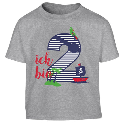 Ich bin zwei Piraten Geschenk 2. Geburtstag Kinder Jungen T-Shirt