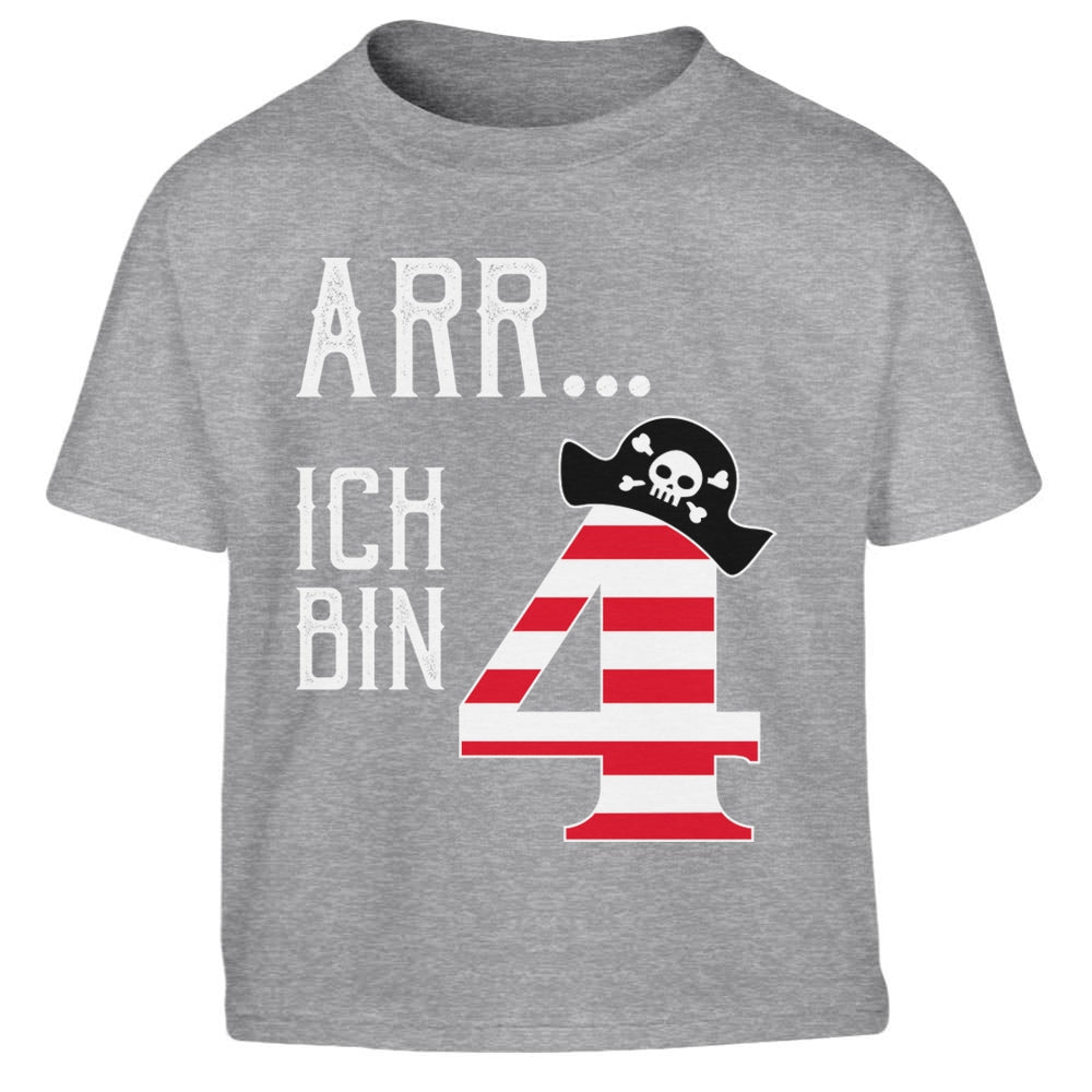 Arr Ich bin 4 Piraten Geschenk Geburtstagsshirt Kinder Jungen T-Shirt