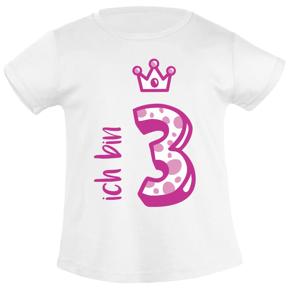Shirtgeil Ich bin Drei Krone 3 Geburtstag Mädchen T-Shirt