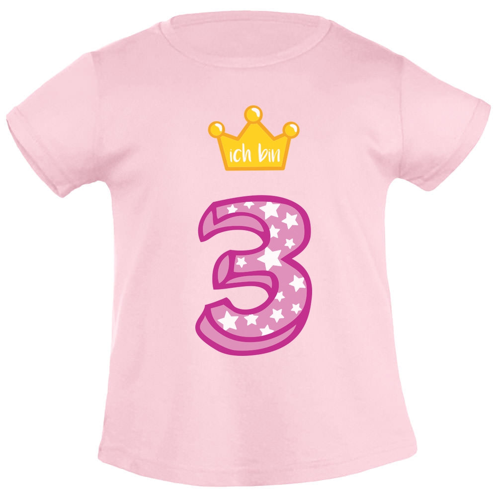 Ich bin Drei Goldene Krone 3 Geburtstag Mädchen T-Shirt