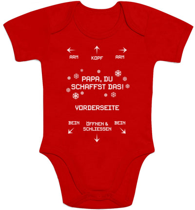 Papa Du Schaffst Das - Weihnachten Geschenk für neue Väter Baby Body Kurzarm-Body