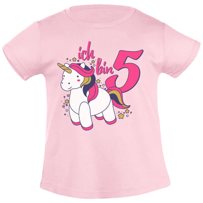 Ich bin Fünf Einhorn Geburtstags Mädchen Mädchen T-Shirt