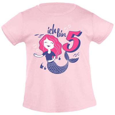 Ich bin 5 Meerjungfrau Geburtstags Mädchen Mädchen T-Shirt