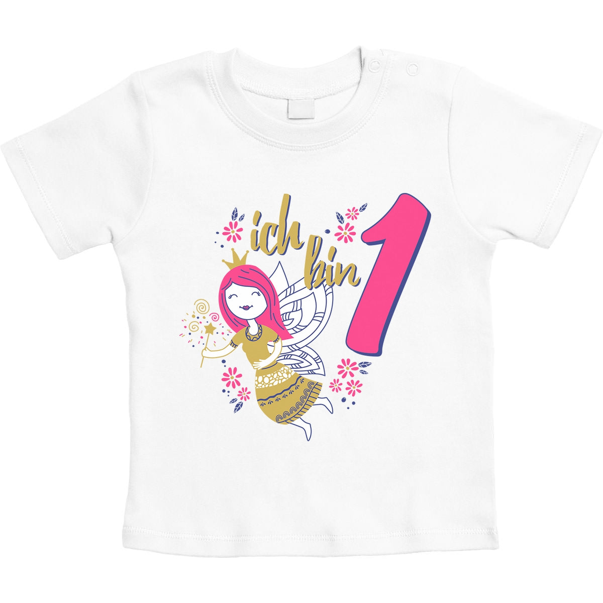 Ich bin 1 Gute Fee Geburtstags Mädchen Unisex Baby T-Shirt Gr. 66-93
