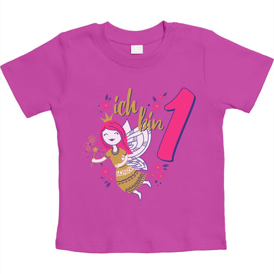 Ich bin 1 Gute Fee Geburtstags Mädchen Unisex Baby T-Shirt Gr. 66-93