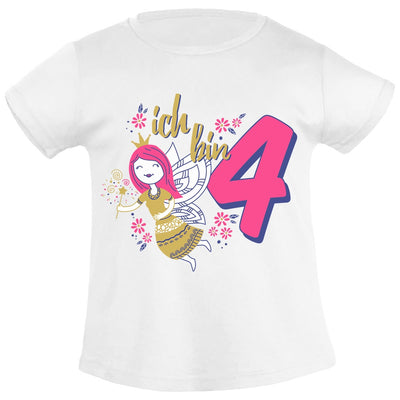 Ich bin 4 Gute Fee Geburtstags Geschenk für Mädchen in Gold Mädchen T-Shirt