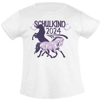 Schulkind 2024 - Einschulung Mädchen Geschenk Pferd Mädchen T-Shirt