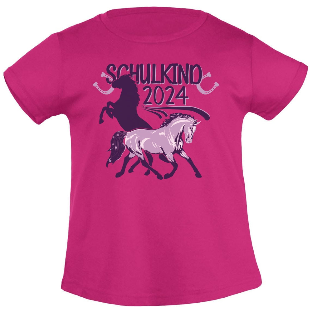 Schulkind 2024 - Einschulung Mädchen Geschenk Pferd Mädchen T-Shirt