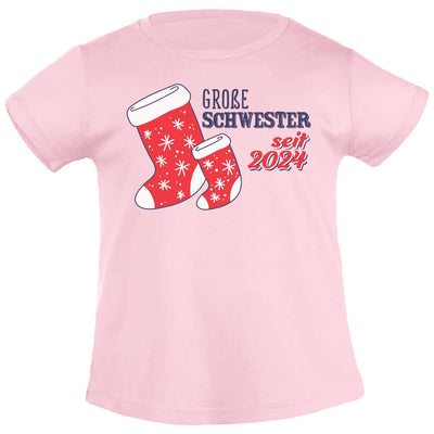XMas Socken Geschenkidee für Mädchen - Große Schwester seit 2024 Mädchen T-Shirt