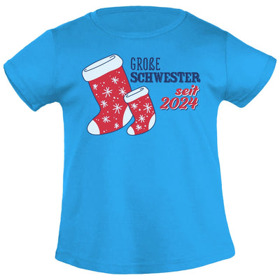 XMas Socken Geschenkidee für Mädchen - Große Schwester seit 2024 Mädchen T-Shirt