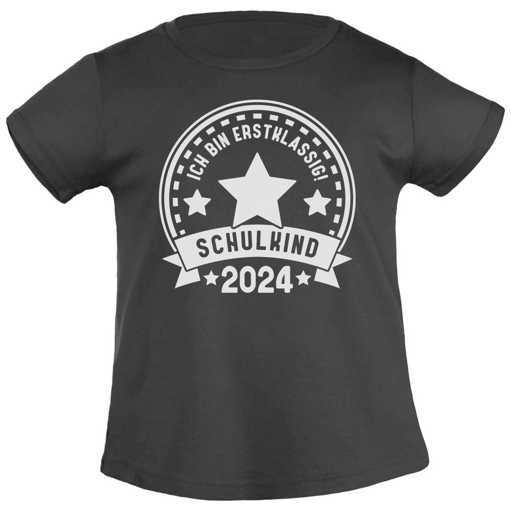 Ich bin ERSTKLASSIG Schulkind 2024 Einschulung Schulanfang Mädchen T-Shirt