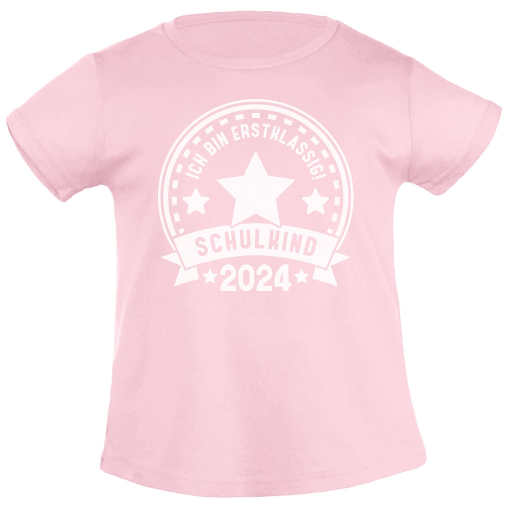 Ich bin ERSTKLASSIG Schulkind 2024 Einschulung Schulanfang Mädchen T-Shirt