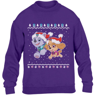 Paw Patrol Weihnachtspullover Skye Everest Mädchen Kinder Pullover Sweatshirt