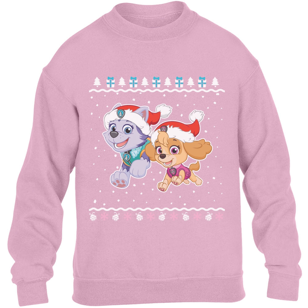 Paw Patrol Weihnachtspullover Skye Everest Mädchen Kinder Pullover Sweatshirt