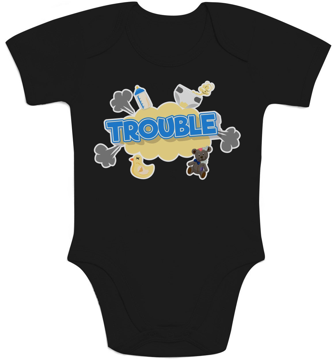 Trouble - Lustiger Spruch für Babies Baby Body Kurzarm-Body