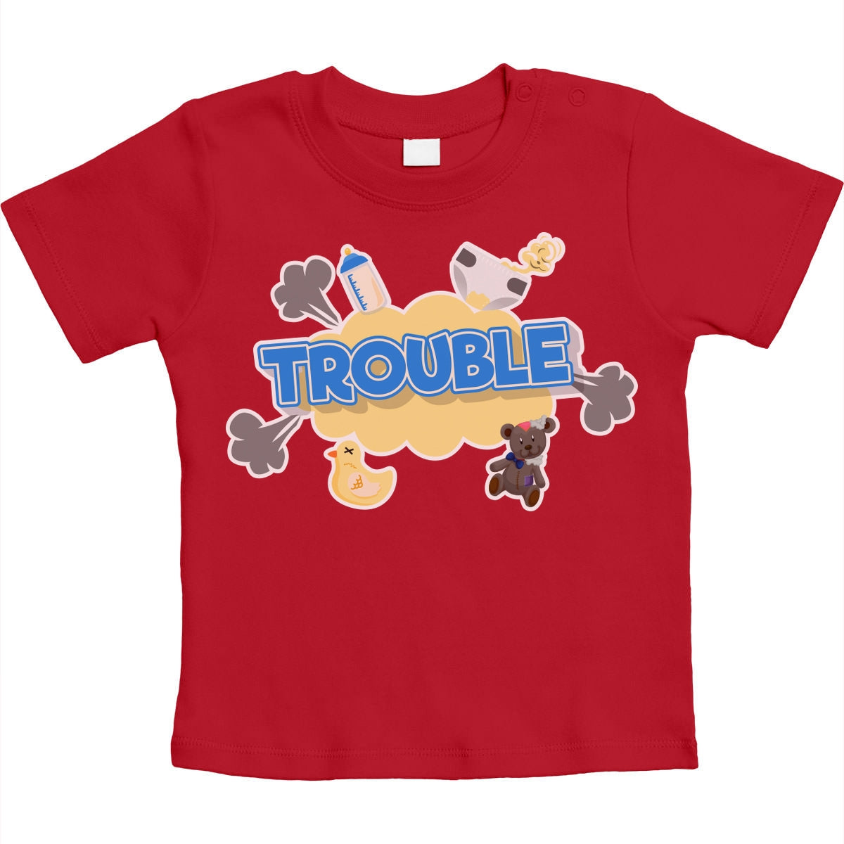 Trouble - Lustiger Spruch für Babies Unisex Baby T-Shirt Gr. 66-93