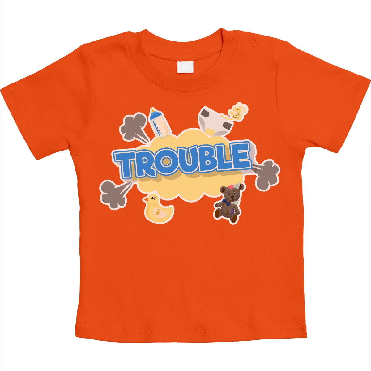 Trouble - Lustiger Spruch für Babies Unisex Baby T-Shirt Gr. 66-93