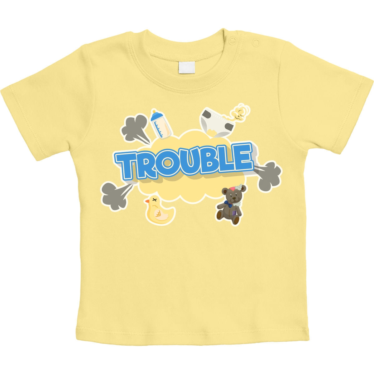 Trouble - Lustiger Spruch für Babies Unisex Baby T-Shirt Gr. 66-93