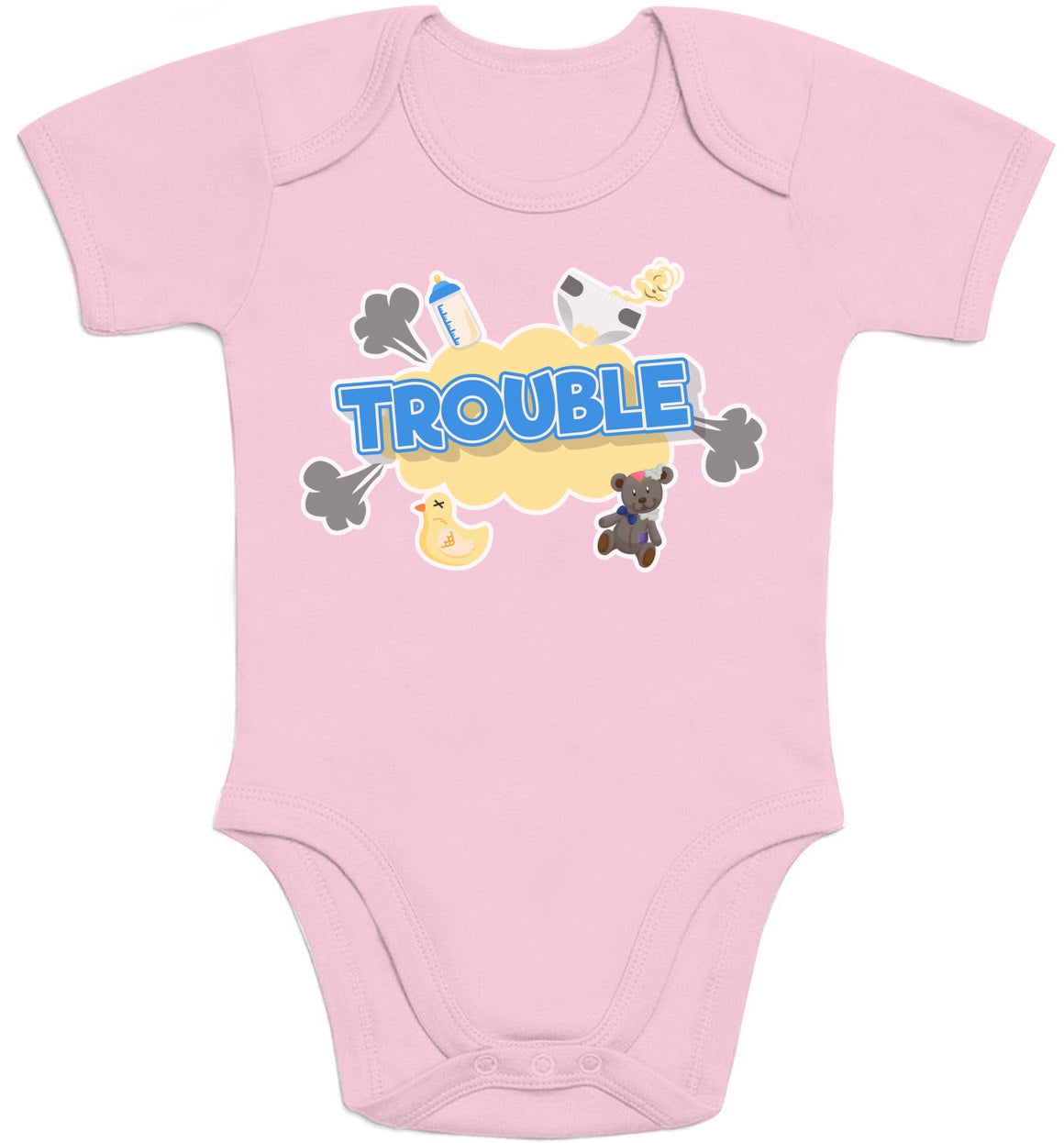 Trouble - Lustiger Spruch für Babies Baby Body Kurzarm-Body