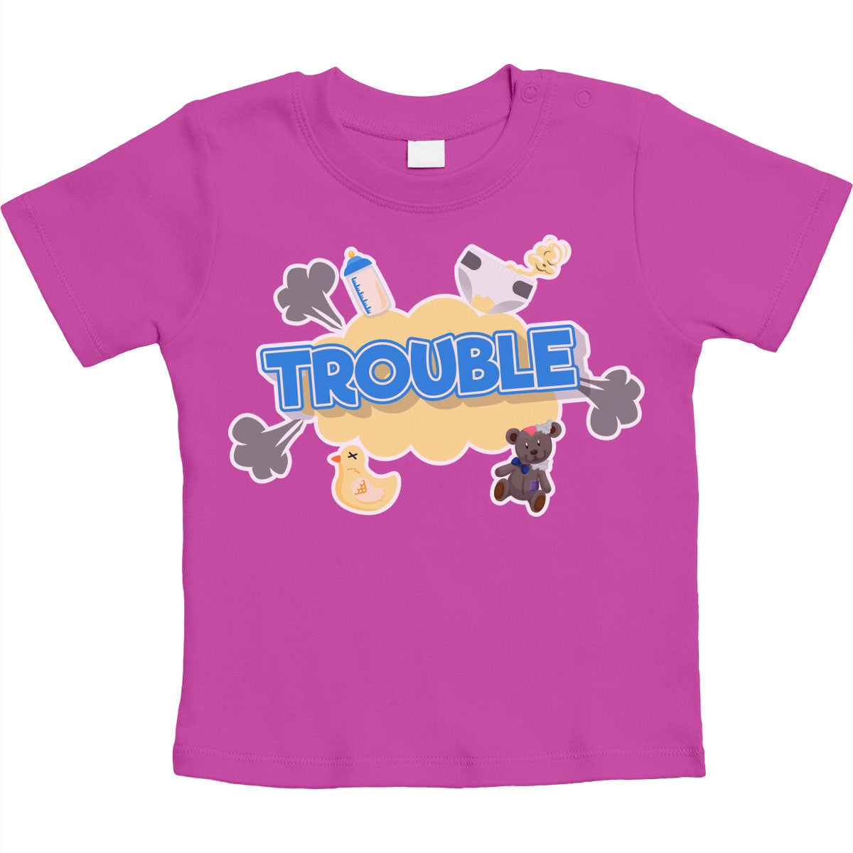 Trouble - Lustiger Spruch für Babies Unisex Baby T-Shirt Gr. 66-93