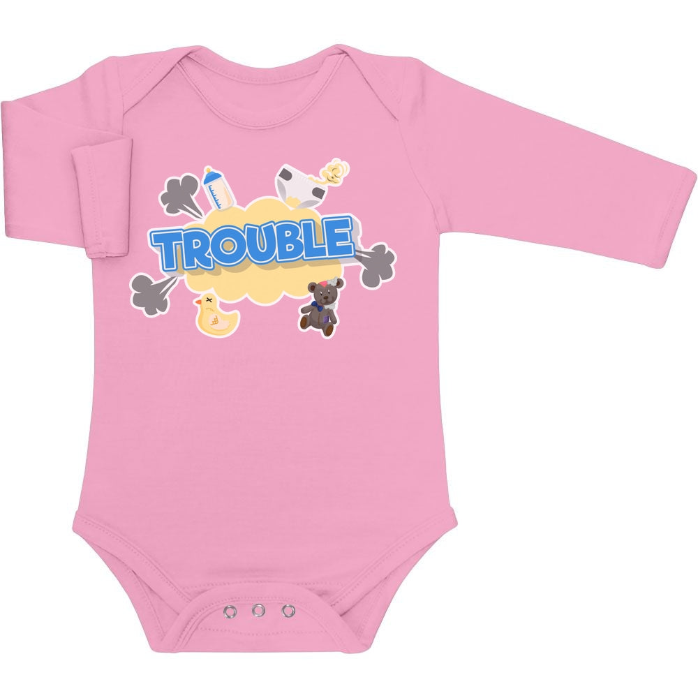 Trouble - Lustiger Spruch für Babies Baby Langarm Body