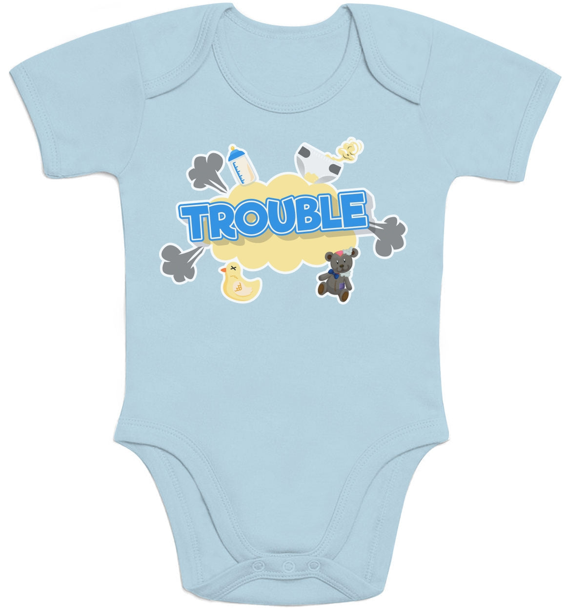 Trouble - Lustiger Spruch für Babies Baby Body Kurzarm-Body