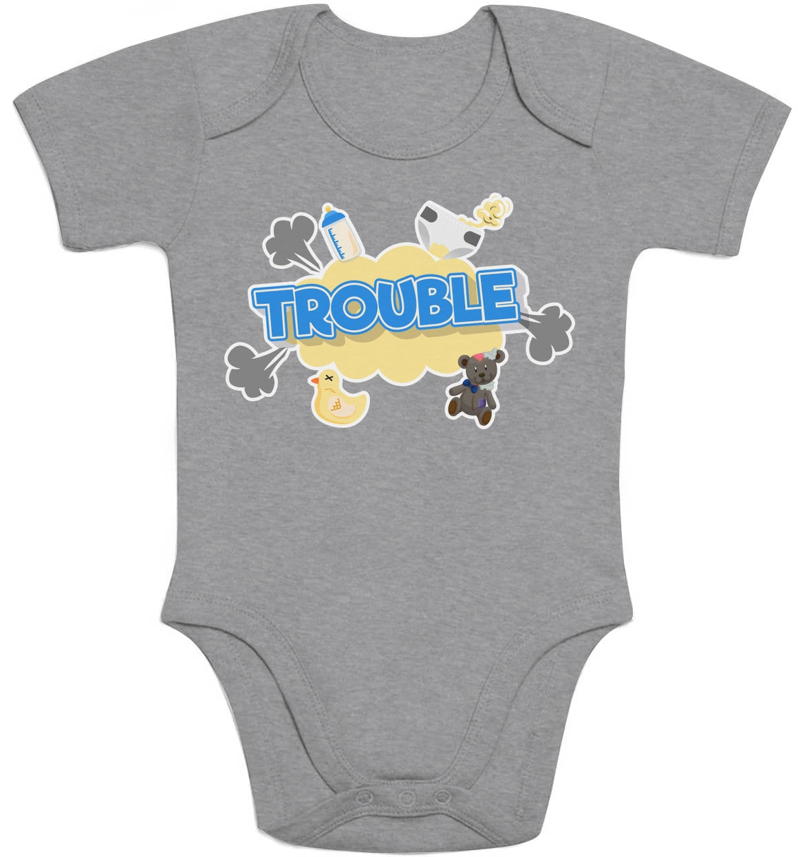 Trouble - Lustiger Spruch für Babies Baby Body Kurzarm-Body