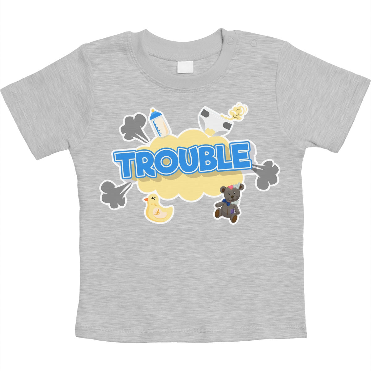 Trouble - Lustiger Spruch für Babies Unisex Baby T-Shirt Gr. 66-93