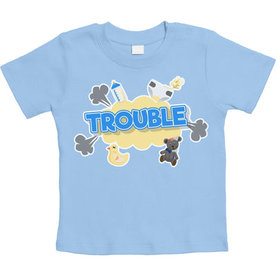 Trouble - Lustiger Spruch für Babies Unisex Baby T-Shirt Gr. 66-93