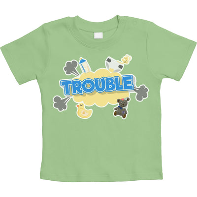 Trouble - Lustiger Spruch für Babies Unisex Baby T-Shirt Gr. 66-93