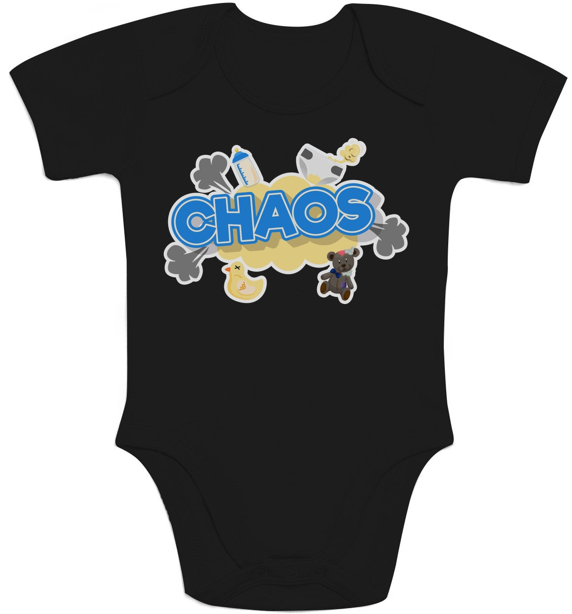 Chaos - Lustiger Spruch für Babies Baby Body Kurzarm-Body