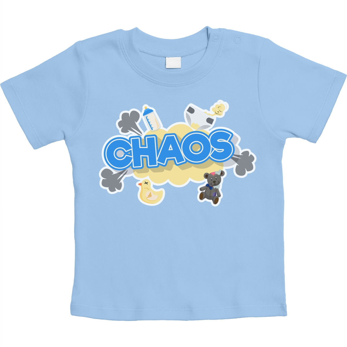 Chaos - Lustiger Spruch für Babies Unisex Baby T-Shirt Gr. 66-93