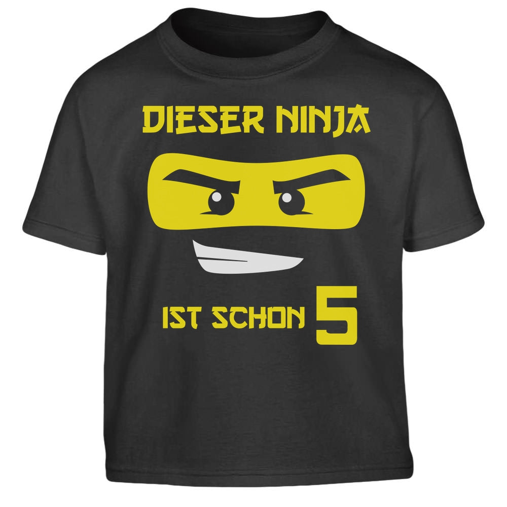 5 Geburtstag Shirt Junge Dieser Ninja ist schon 5 Kinder Jungen T-Shirt