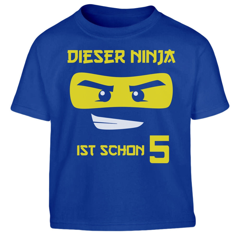 5 Geburtstag Shirt Junge Dieser Ninja ist schon 5 Kinder Jungen T-Shirt