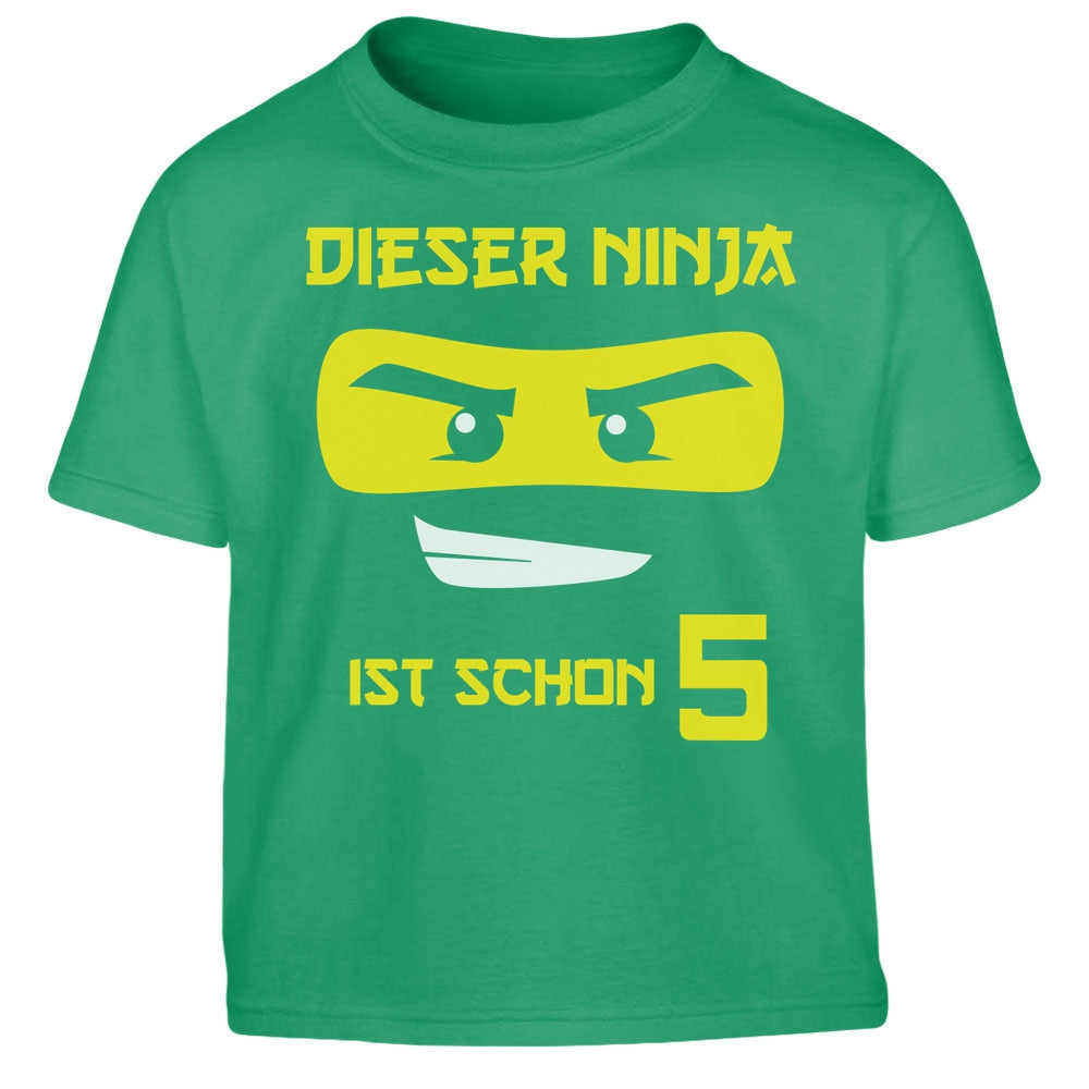 5 Geburtstag Shirt Junge Dieser Ninja ist schon 5 Kinder Jungen T-Shirt