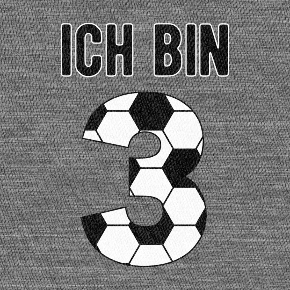 Ich bin 3 Jahre Fussball Geschenk Kinder Jungen T-Shirt